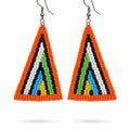 Chungwa - boucles d'oreille triangle en perles orange