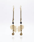 Boucles d'oreille Tone - disque en corne de buffle claire