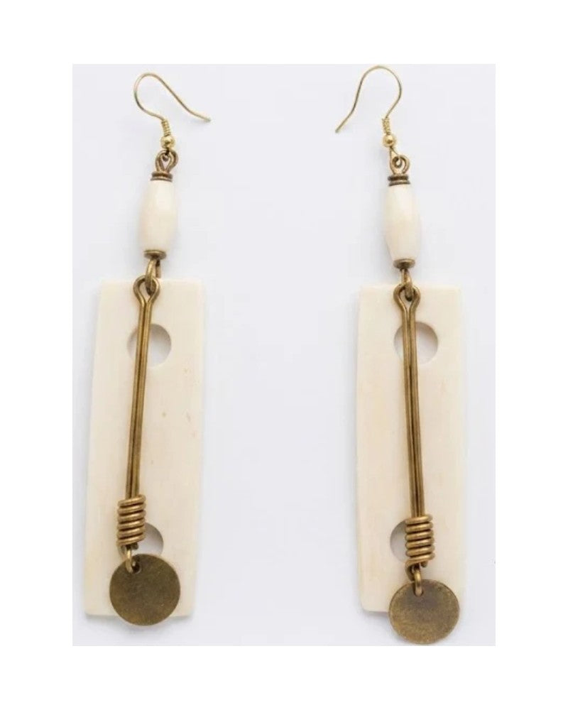 Boucles d'oreille Kito - perles dorées délicates